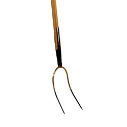 Fourche à ballot à 2 dents