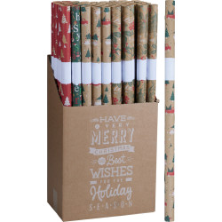 Papier cadeau de Noël kraft 70 x 200 cm