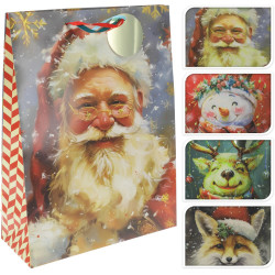 Sac cadeau de Noël en papier 10 x 30 x 40 cm