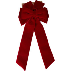 Noeud en polyester rouge 90 cm
