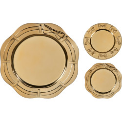 Assiette décorative dorée Ø 33 cm