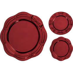 Assiette décorative rouge Ø 33 cm