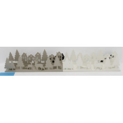 Porte-bougie forêt 4 bougeoirs 30 x 8 x 9 cm