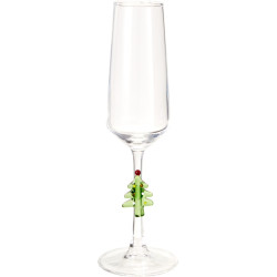 Flûte à champagne figurine de sapin 22