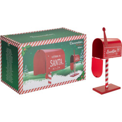 Boîte aux lettres de Noël blanche et rouge 25 x 15