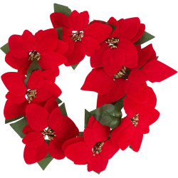 Couronne de Noël Poinsettia Ø 30 cm