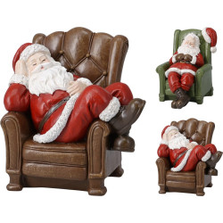 Figurine de Père Noël endormi en résine 14 x 10