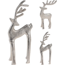 Renne en aluminium argenté 7 x 4 x 18