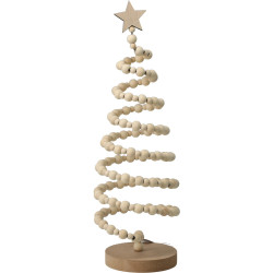 Sapin en MDF avec perles 11 x 11 x 32 cm