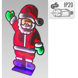 Père Noël néon LED multicouleur 116