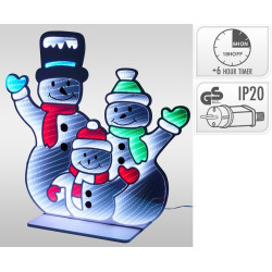 Miroir de Noël infinity LED multicouleur 65 x 63 cm