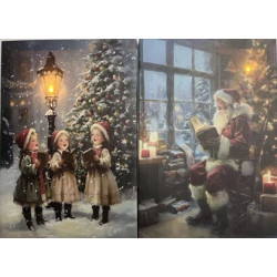 Tableau de Noël LED 28 x 38 cm