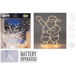 Figurine de Noël LED blanc chaud