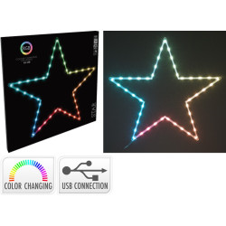 Etoile LED multicouleur 60 x 57 cm