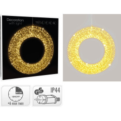 Couronne de Noël micro LED blanc chaud Ø 50 cm