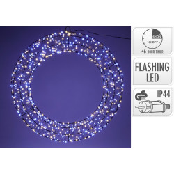 Couronne de Noël LED blanc et blanc chaud Ø 50 cm
