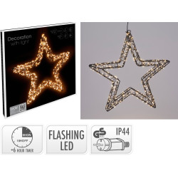Etoile en fer micro LED blanc chaud extra Ø 56 cm
