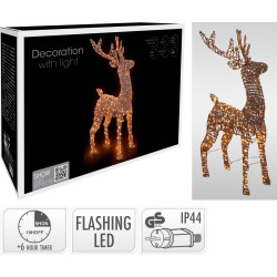 Renne en fer micro LED blanc chaud 22 x 52 x 80 cm