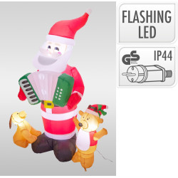 Père Noël gonflable LED 140 x 65 x 185 cm
