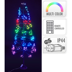 Sapin de Noël feu d'artifice LED multicouleur 180 cm
