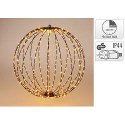 Sphère en métal LED blanc chaud Ø 40 cm