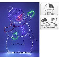 Bonhomme de neige LED multicouleur 54