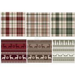 Plaid de Noël à carreaux 130 x 160 cm