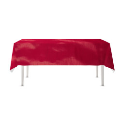 Nappe en polyester rouge 140 x 240 cm