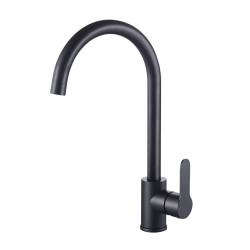 Mitigeur pour évier de cuisine avec bec en C Gribs Rapidfix noir ROUSSEAU