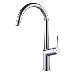 Mitigeur pour évier de cuisine avec bec en C Kiama chrome ROUSSEAU