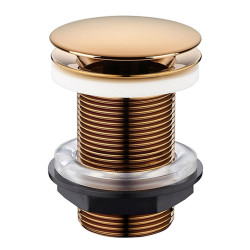 Bonde de lavabo à écoulement libre or rose Ø 63 mm ROUSSEAU