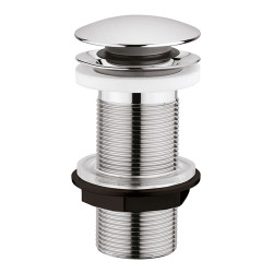 Bonde de lavabo avec pression Clic-Clac chrome Ø 63 mm ROUSSEAU