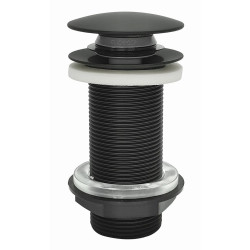 Bonde de lavabo avec pression Clic-Clac noire Ø 63 mm ROUSSEAU