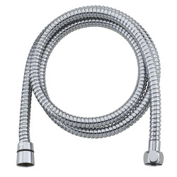 Flexible de douche à double agrafage en laiton chromé 1