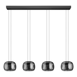 Suspension Hortunas noire E27 4 x 5