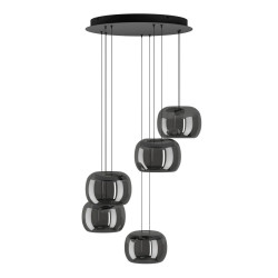 Suspension Hortunas noire E27 5 x 5