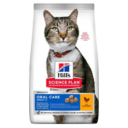 Sac de croquettes pour chat adulte SciencePlan Oral Care Poulet 7 kg HILL'S