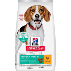 Croquettes chien race moyenne Perfect Weight poulet 12 kg | HILL'S