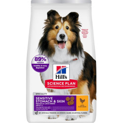 Croquettes chien moyenne & grande race | HILL'S Sensitive Poulet