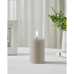 Bougie LED Leskino taupe Ø 5,5 x 8,5 cm | EGLO