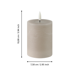 Bougie LED Leskino taupe 10 cm | EGLO