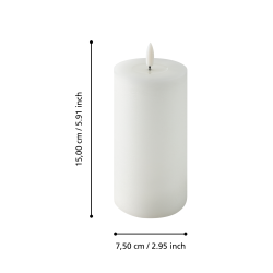 Bougie LED Leskino blanche 15 cm | EGLO