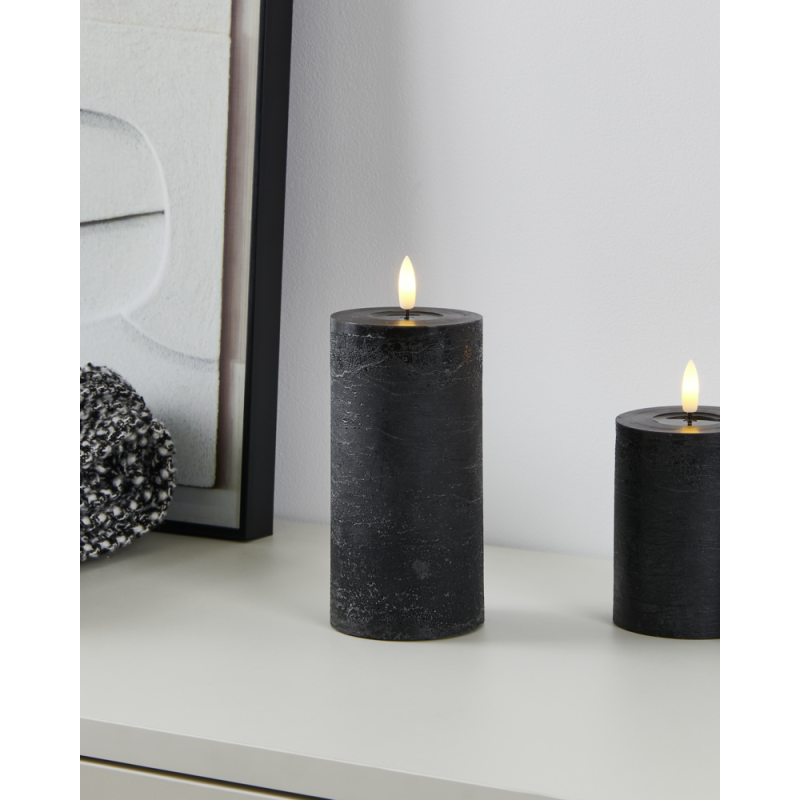 Bougie LED Leskino noire 15 cm | EGLO