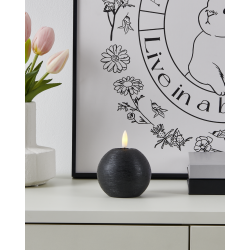 Bougie LED Leskino noire 7 cm | Télécommande | EGLO