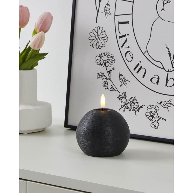 Bougie LED Leskino noire 8,5 cm | EGLO