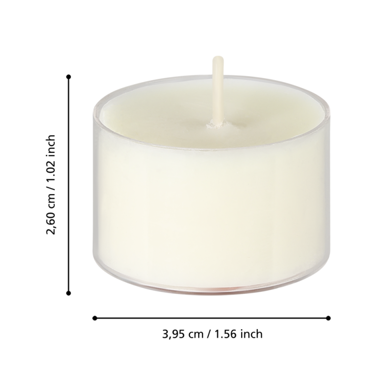 Bougies chauffe-plats Tunduru crème Ø 4 cm | 30 pièces | EGLO
