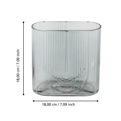 Vase en verre Sepatong vert menthe 18 x 8 x 18 cm | EGLO