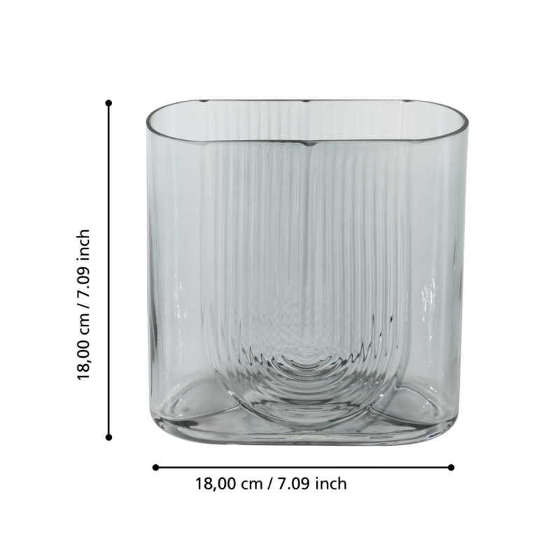 Vase en verre Sepatong vert menthe 18 x 8 x 18 cm | EGLO