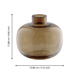 Vase en verre Siranana brun Ø 13 x 12 cm | EGLO