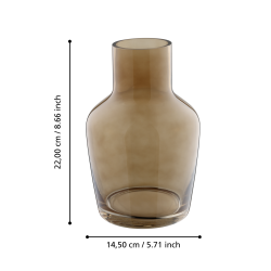 Vase en verre Siranana brun 14,5 x 22 cm | EGLO